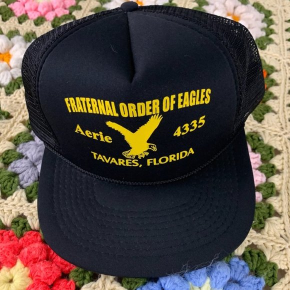 Vintage 90s International Order Of Eagles Tavares Eagles Trucker Snapbac… - Picture 3 of 9
